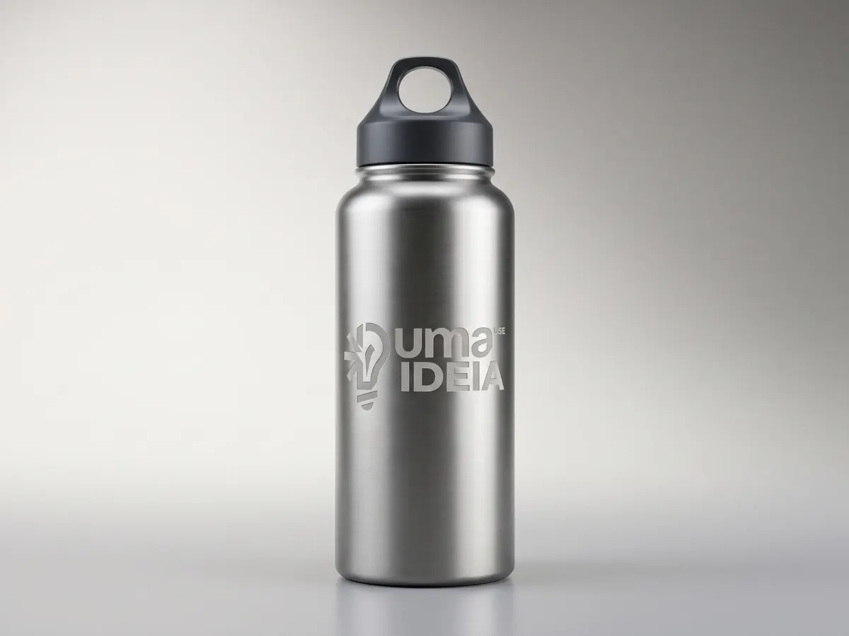 Garrafa de água personalizada com logo - Use uma ideia
